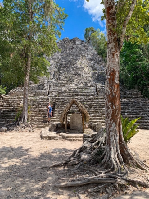at Coba ruins in Mexico