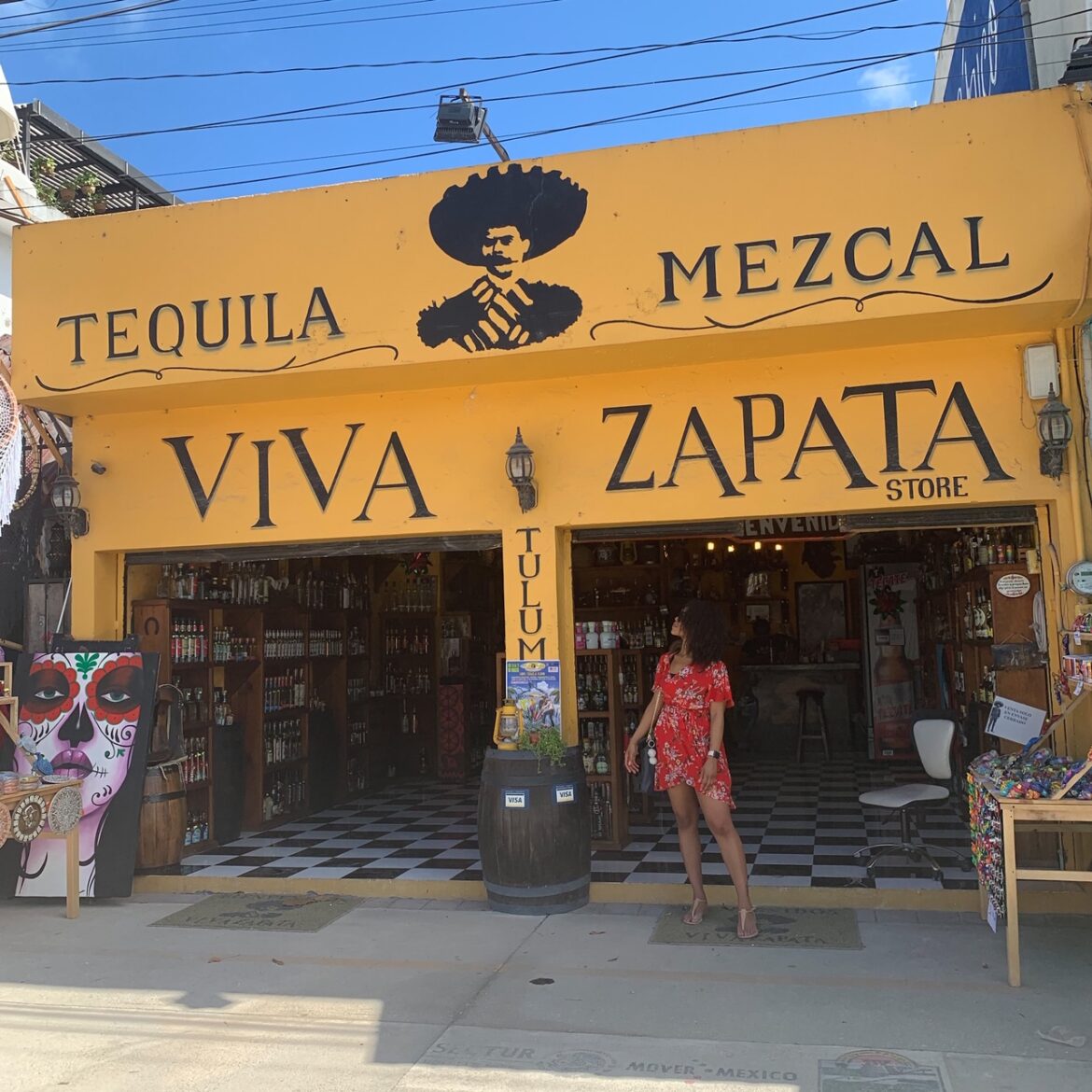 Viva Zapata a liquor store in Tulum, Mexico